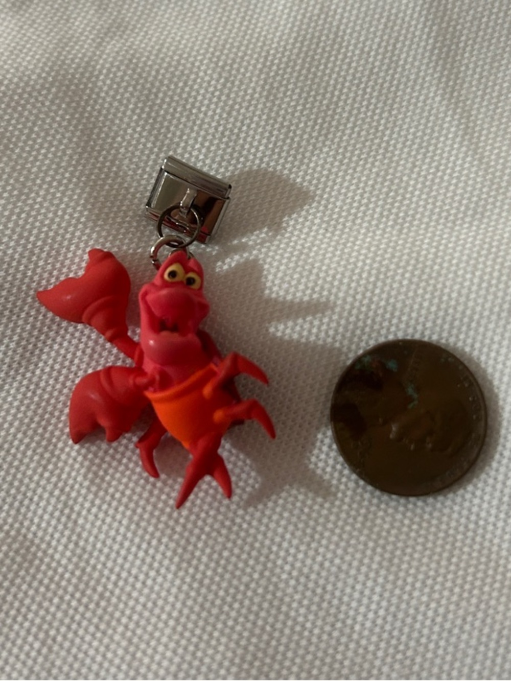 Disney Red and Orange Sebastian Crab add a Charm Bracelet Attachment